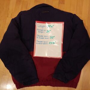 Mens L large Eddie Bauer Navy/Red‎ winter jacket